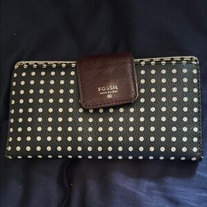 Fossil Black and White Polka Dot Key Holder